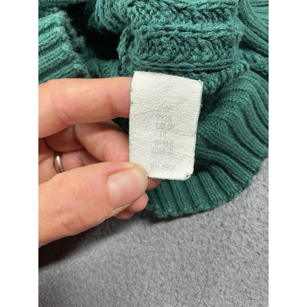 Vintage American Eagle Outfitters Sweater Mens XL Green Cotton Waffle Knit USA - Picture 4 of 8